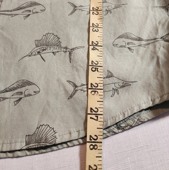 Coleman Men's Guide Short Sleeve Green Button-down Fish‎ Shirt Medium - Picture 7 of 13